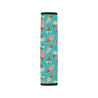 Ice Cream Pattern Print Design IC01 Car Seat Belt Cover