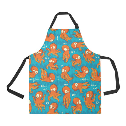 Octopus Pattern Print Design A02 Apron with Pocket