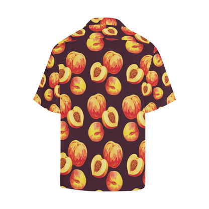 Peach Pattern Print Design A04 Men's Hawaiian Shirt