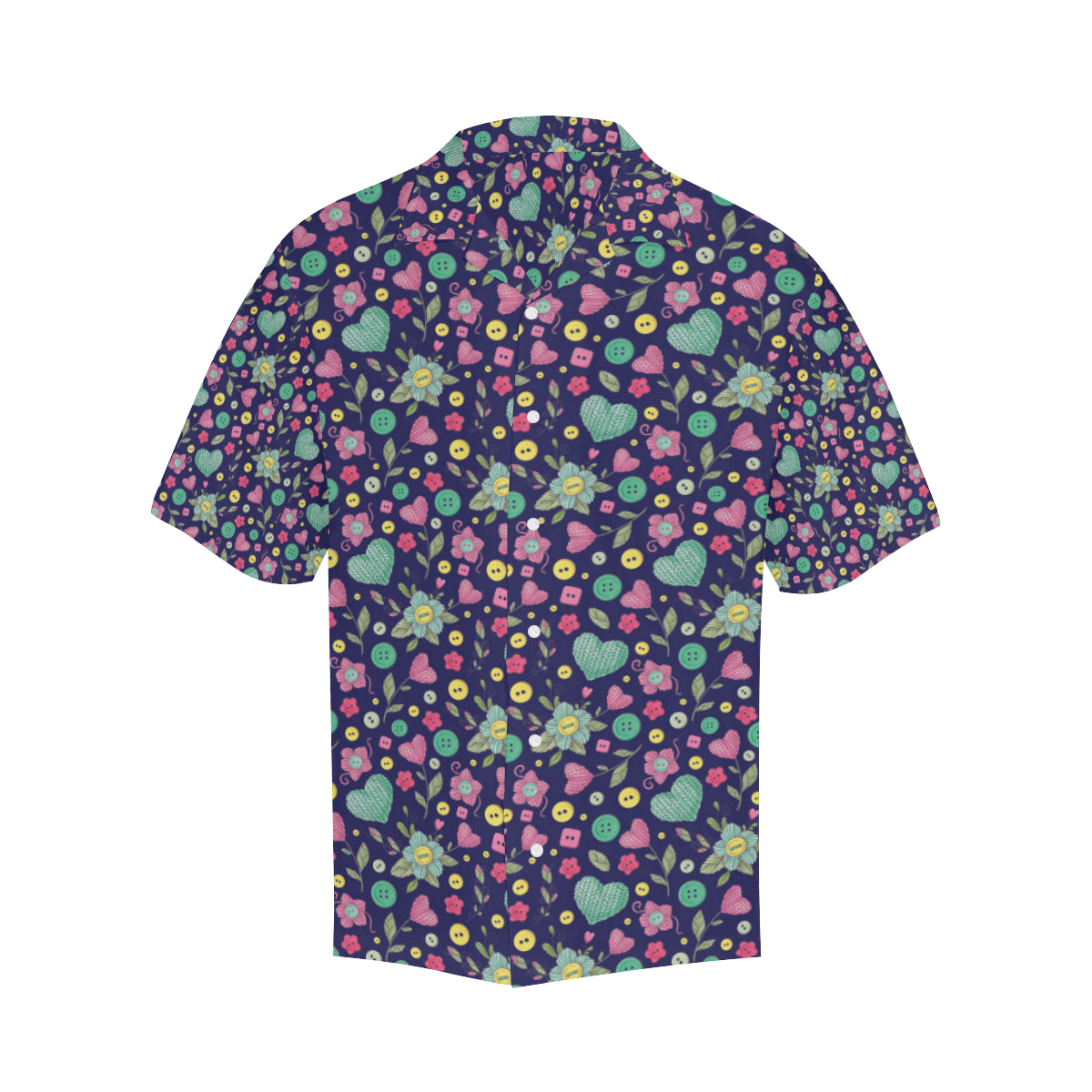 Crochet Pattern Print Design 02 Men's Hawaiian Shirt