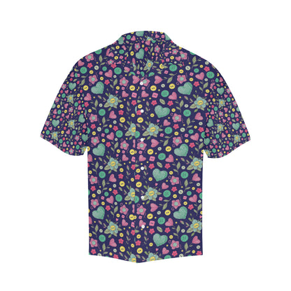 Crochet Pattern Print Design 02 Men's Hawaiian Shirt