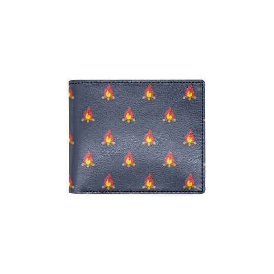 Campfire Pattern Print Design 02 Men's ID Card Wallet