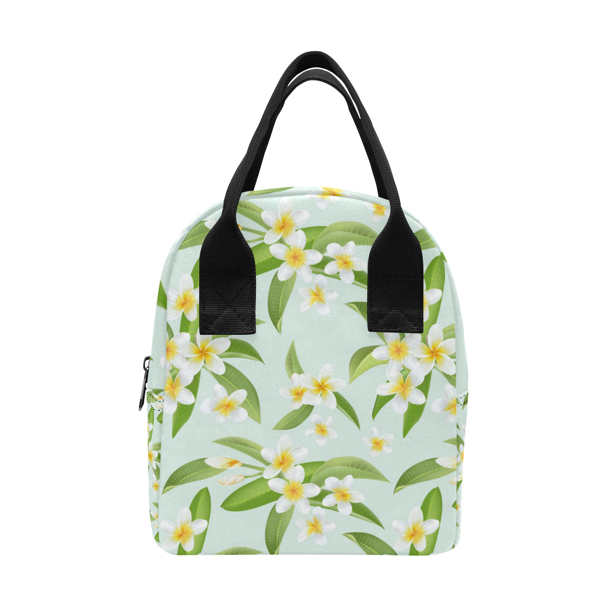 Yellow Plumeria Pattern Print Design PM024 Insulated Lunch Bag