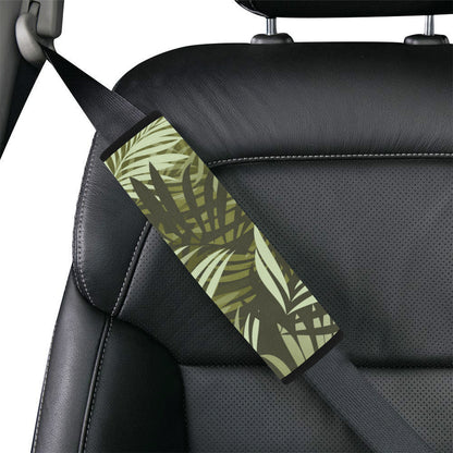 Palm Leaves Pattern Print Design PL05 Car Seat Belt Cover