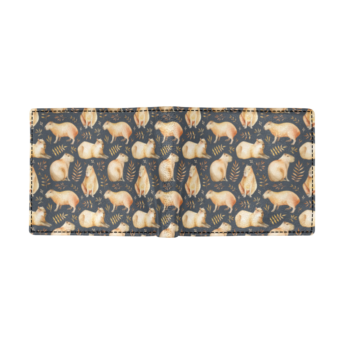 Capybara Pattern Print Design 02 Men's ID Card Wallet