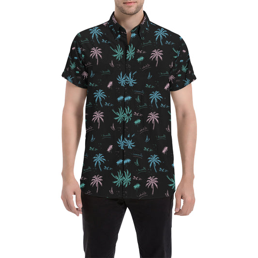 Aloha Hawaii Pattern Print Design 03 Men's Short Sleeve Button Up Shirt