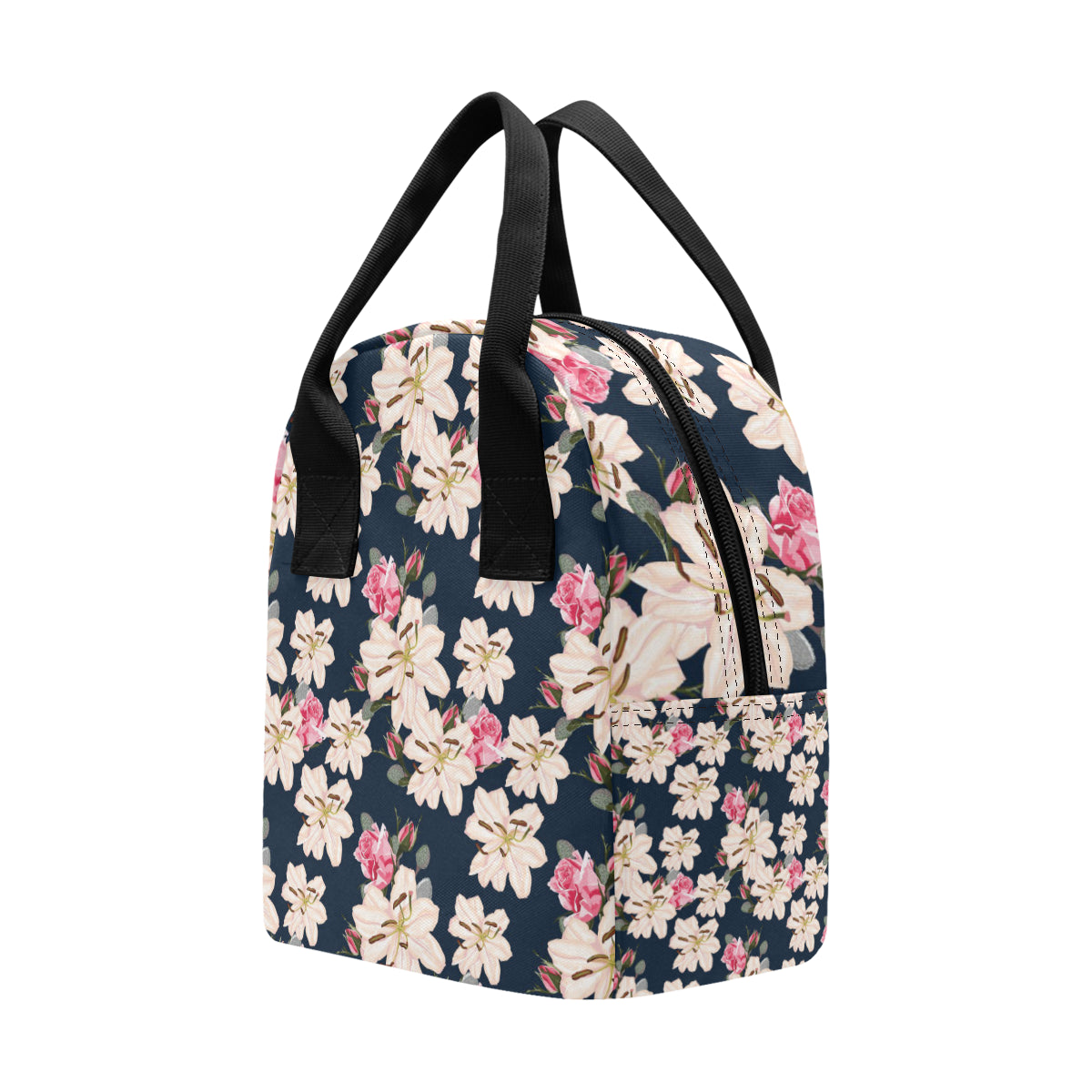 Lily Pattern Print Design LY04 Insulated Lunch Bag
