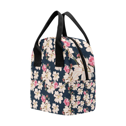 Lily Pattern Print Design LY04 Insulated Lunch Bag