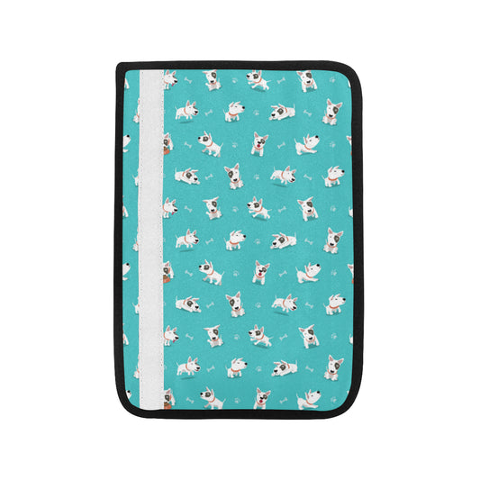 Bull Terriers Pattern Print Design 07 Car Seat Belt Cover