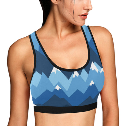 Mountain Pattern Print Design 04 Sports Bra