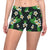 White Plumeria Pattern Print Design PM023 Yoga Shorts