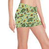 Avocado Pattern Print Design AC01 Yoga Shorts