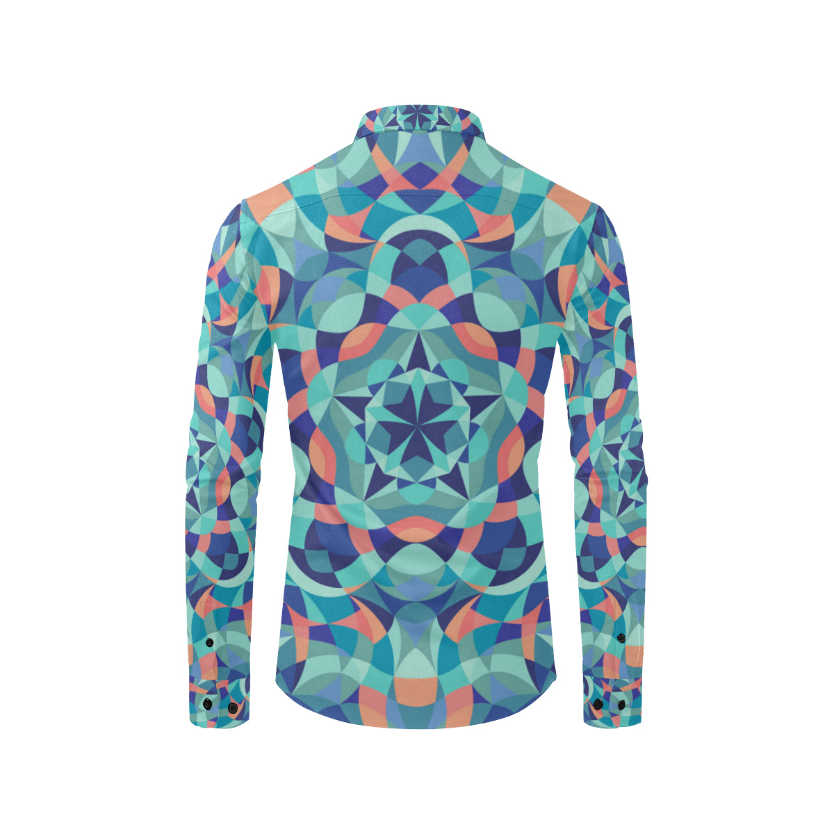 Kaleidoscope Pattern Print Design 03 Men's Long Sleeve Shirt