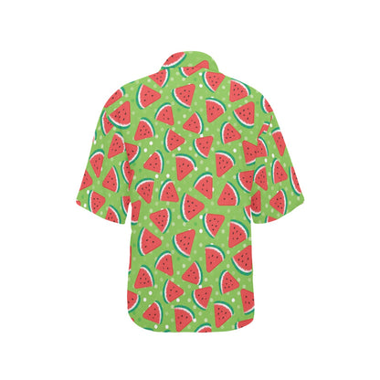 Watermelon Pattern Print Design WM05 Women's Hawaiian Shirt