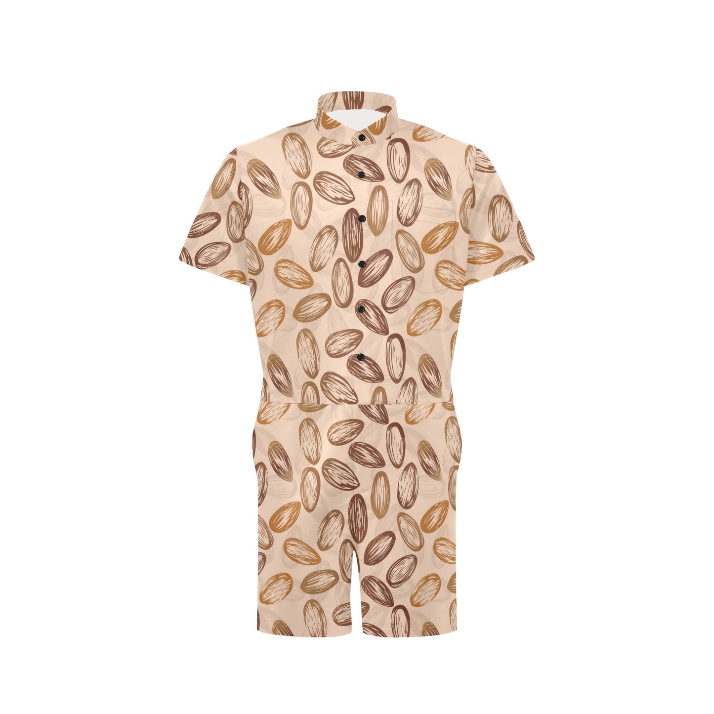Almond Pattern Print Design 02 Men's Romper