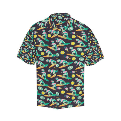 Surfboard T Rex Print Design LKS301 Men's Hawaiian Shirt