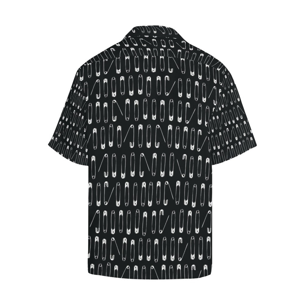 Safety Pin Print Design LKS302 Men's Hawaiian Shirt