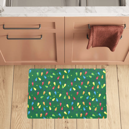 Christmas Light Pattern Print Design 02 Kitchen Mat