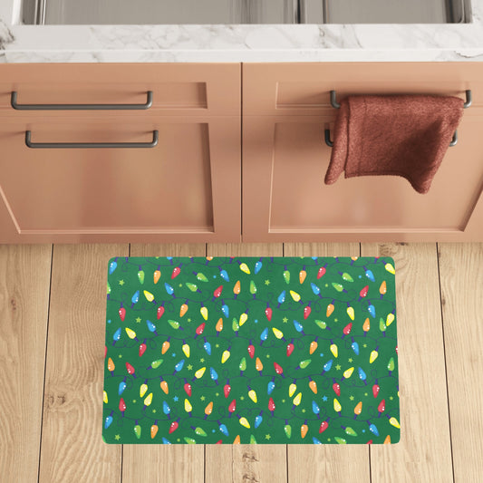 Christmas Light Pattern Print Design 02 Kitchen Mat