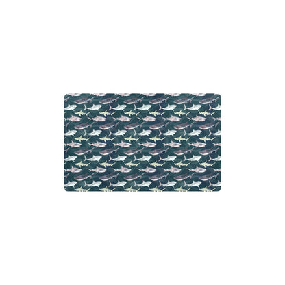 Shark Pattern Print Kitchen Mat