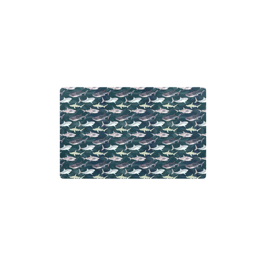 Shark Pattern Print Kitchen Mat