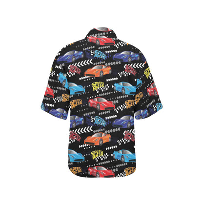 Racing Pattern Print Design A05 Women's Hawaiian Shirt