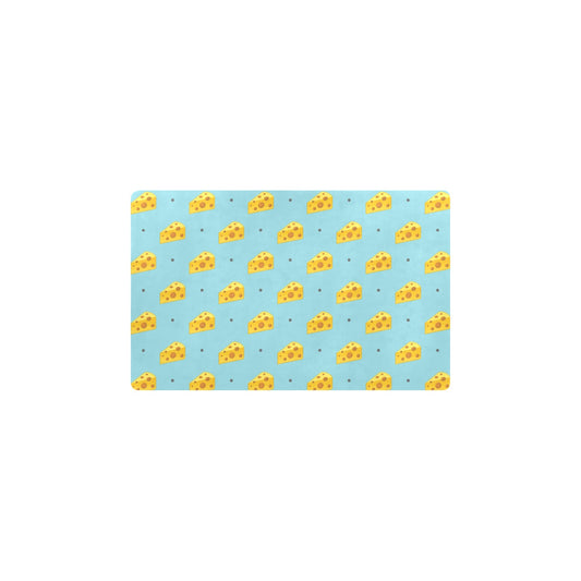 Cheese Pattern Print Design 02 Kitchen Mat