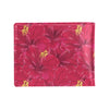 Hibiscus Red Pattern Print LKS308 Men's ID Card Wallet