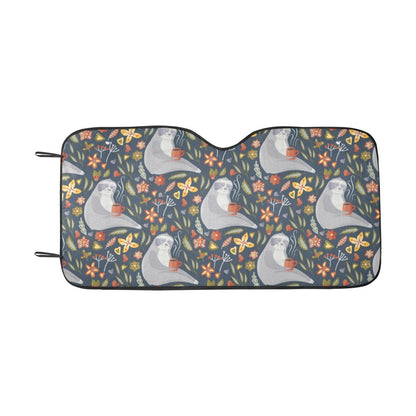 Sloth Print Design LKS303 Car front Windshield Sun Shade