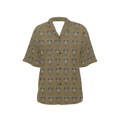 Badminton Pattern Print Design 07 Women's Hawaiian Shirt