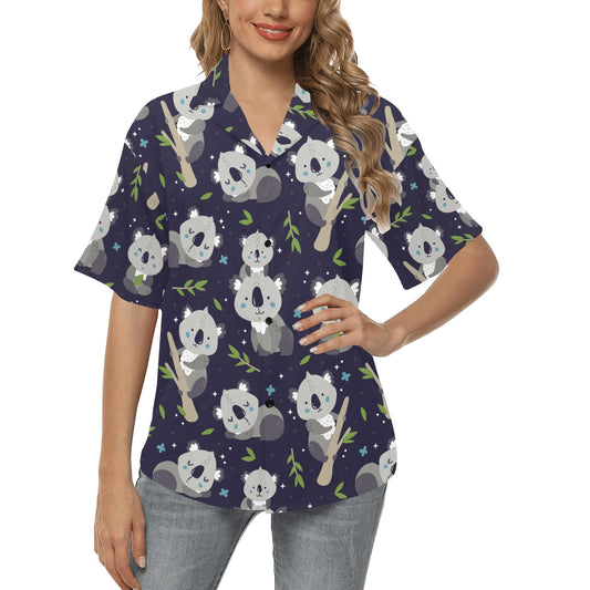 Koala Pattern Print Design 04 Women's Hawaiian Shirt