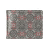 Calendar Aztec Style Print Pattern Men's ID Card Wallet