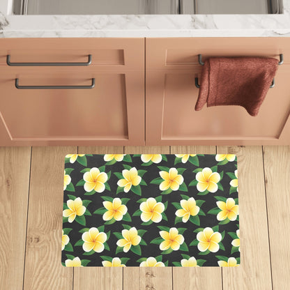 Plumeria Pattern Print Design A03 Kitchen Mat