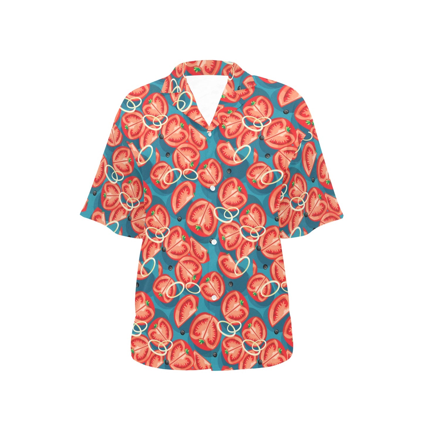 Tomato Print Design LKS301 Women's Hawaiian Shirt