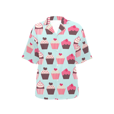 CupCake Print Pattern Women's Hawaiian Shirt