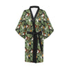 Bird Of Paradise Pattern Print Design 02 Women's Short Kimono