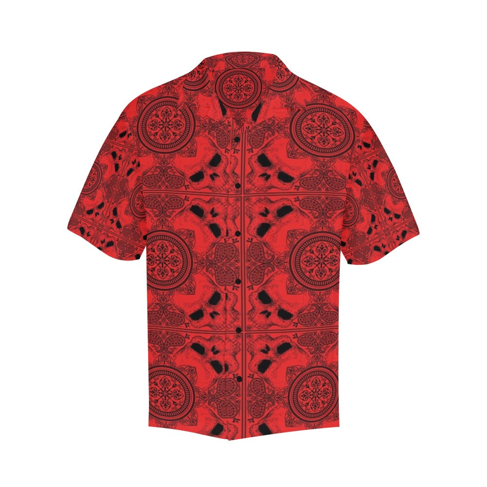 Bandana Red Print Design LKS304 Men's Hawaiian Shirt