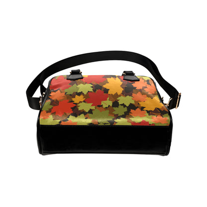 Maple Leaf Pattern Print Design 05 Shoulder Handbag
