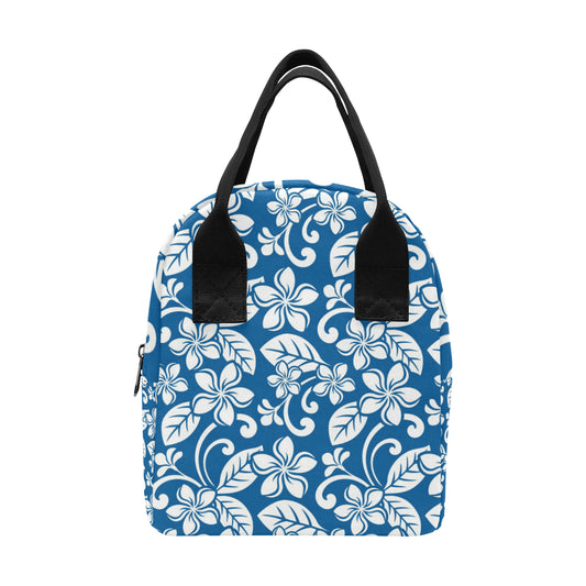 Plumeria Pattern Print Design PM013 Insulated Lunch Bag