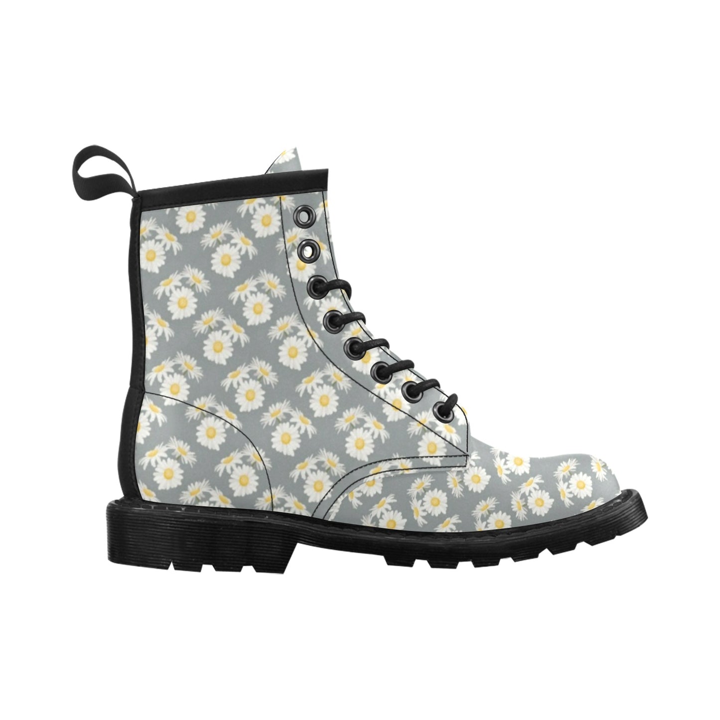 Daisy Pattern Print Design DS09 Women's Boots