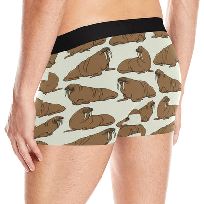 Walrus Pattern Print Design 03 Men's Boxer Briefs