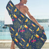 Firework Sparkling Rockets Print Design LKS306 Beach Towel 32" x 71"