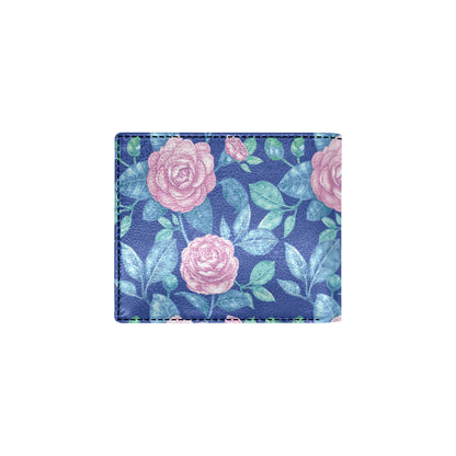 Camellia Pattern Print Design CM05 Men's ID Card Wallet