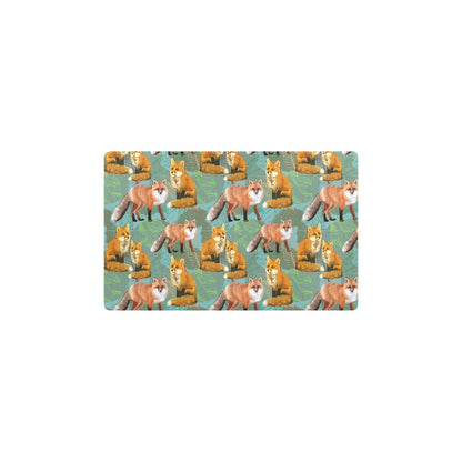 Fox Autumn leaves Themed Kitchen Mat