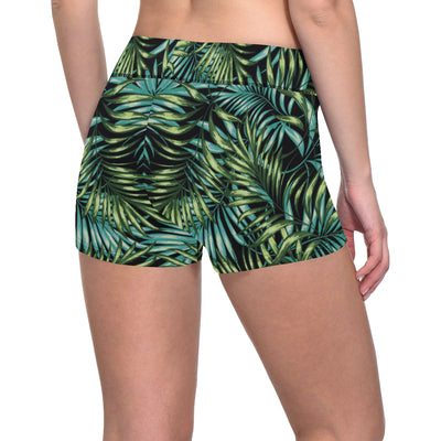 Tropical Flower Pattern Print Design TF08 Yoga Shorts