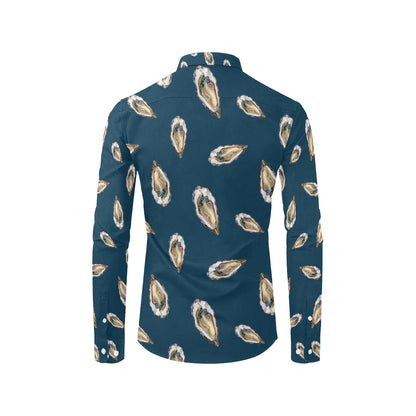 Oyster Pattern Print Design 03 Men's Long Sleeve Shirt