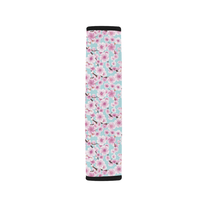 Cherry Blossom Pattern Print Design 01 Car Seat Belt Cover