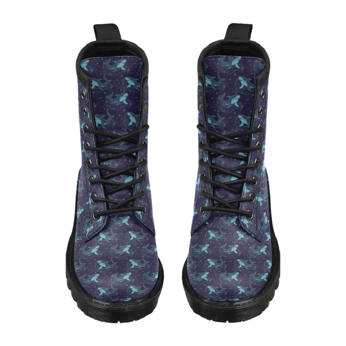 Shark Print Design LKS306 Women's Boots