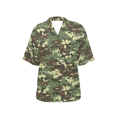 ACU Digital Army Camouflage Women's Hawaiian Shirt