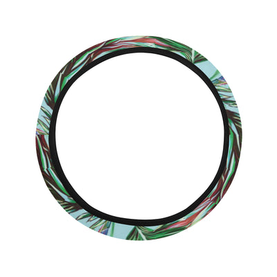 Bird Of Paradise Pattern Print Design BOP01 Steering Wheel Cover with Elastic Edge